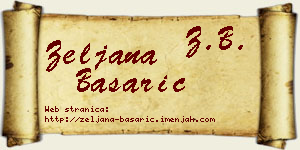 Željana Basarić vizit kartica